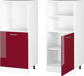 Szafka kuchenna czerwony połysk 60x57x143 r-line