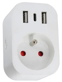 Immax NEO 07799L - Smart rozgałęziacz 16A/230V + 2xUSB+1xUSB C Tuya