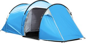 Outsunny Namiot campingowy 2-3 osoby Do rzucania Przedpokój Część sypialna Wodoodporny 426x206x154 cm Jasnoniebieski | Aosom PL