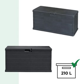 Pojemnik do przechowywania OMEGA, 210L, 117x38x56cm, antracytowa I.P.A.E-Progarden