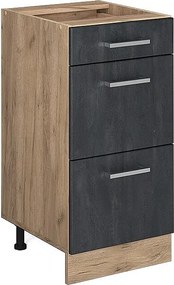 Szafka dolna do kuchni czarny beton 40x46x81.6 r-line