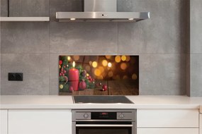 Panel szklany do Kuchni Świeca i Świąteczne Dekoracje
