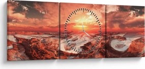 Obraz - Mars (z zegarem) (90x30 cm)