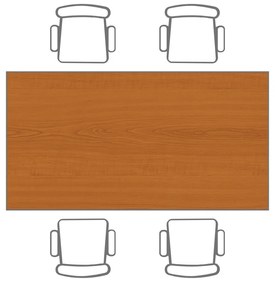 Stół do jadalni 1800 x 800 mm, nogi szare, czereśnia
