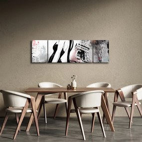 Obraz - Dama i Wieża Eiffla (170x50 cm)