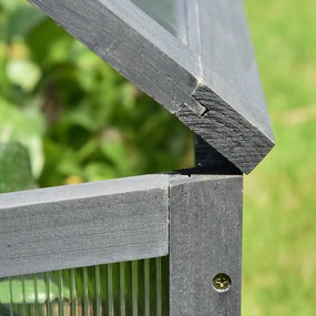 Outsunny Mini-szklarnia, mała szklarnia ogrodowa z płytami PC, Dobra przepuszczalność światła, 100D x 65S x 40W cm