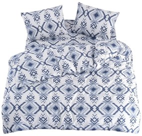Biało-niebieska pościel dwuosobowa z prześcieradłem/4-częściowa 200x220 cm Geometric – Mila Home