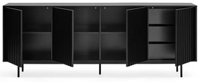 Czarna niska komoda 211x80 cm Sierra – Teulat
