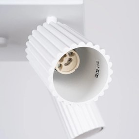 Plafon czteropunktowy KARBON 4 biały kwadratowy SOLLUX  LIGHTING