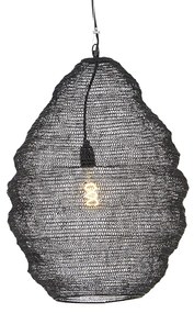 Orientalna lampa wisząca czarna 45 cm - Nidum LKolonialny Oswietlenie wewnetrzne