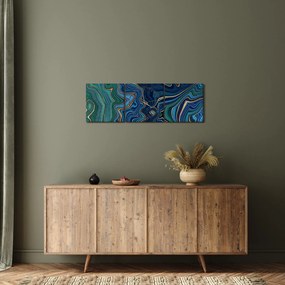 Obraz - Marmur agatowy (z zegarem) (90x30 cm)
