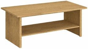 Prostokątna ława z półką dąb cremona + dąb lefkas A0-A25