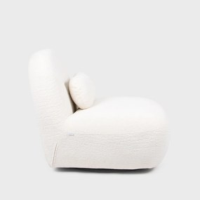 Designerski fotel do salonu Nordvik, kolor ecru