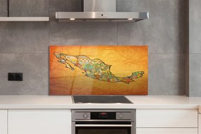 Panel nad Blat Kuchenny Kolorowa Mapa Kontynentów