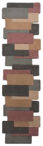 Wełniany chodnik Flair Rugs Collage Earthy, 60x230 cm