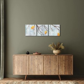 Obraz - Deszczowa jesień (z zegarem) (90x30 cm)