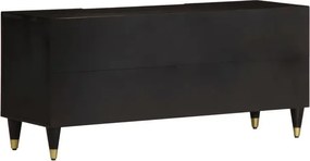 Czarna niska szafka RTV na nóżkach K9-S29