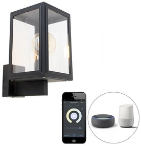 Zewnetrzna Inteligentna rustykalna lampa ścienna czarna z WiFi G95 - Sutton UpPrzemysłowy Oswietlenie zewnetrzne