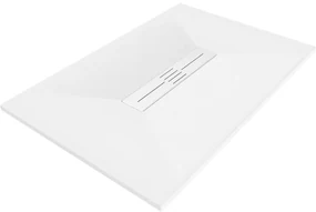 Mexen Toro brodzik prostokątny SMC 100 x 70 cm, biały, maskownica biała - 43107010-W