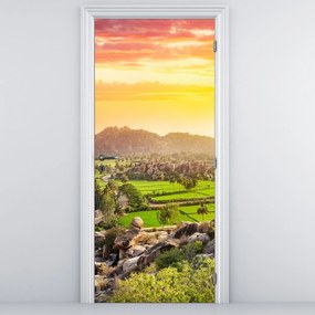 Fototapeta na drzwi - Hampi, dolina w Indiach (95x205cm)