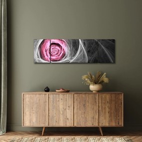 Obraz - Róż abstrakcyjny, fuksja (170x50 cm)