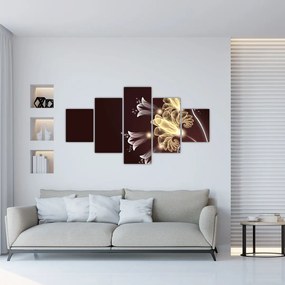 Obraz - Świecące kwiaty (125x70 cm)