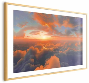Plakat Spektakl barw 42x29,7 cm z ramą złotą z marginesem ARTGEIST B