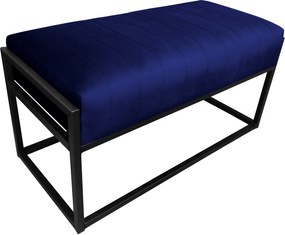 Ławka KAYA tkanina Welur loft ławka metal : Kolor Stelaża - Czarny , Kolor tkaniny - VELVET - MG16, Typ tkaniny - Velvet