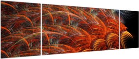 Obraz - Abstrakcyjna imitacja piór (170x50 cm)