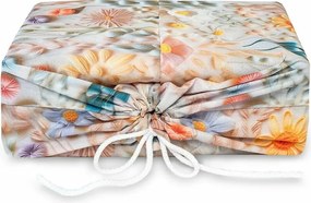 Kvalitex 5D pościel bawełniana Kwiaty polne, 140 × 200 cm, 70 × 90 cm