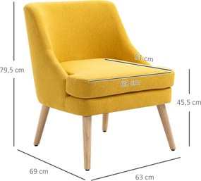 HOMCOM Stylowy Fotek w Skandynawskim Stylu