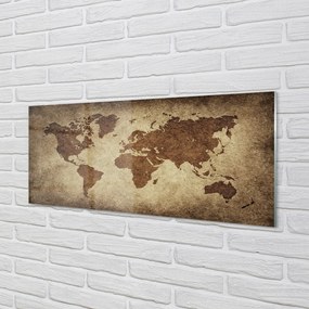 Panel nad Blat Kuchenny Szara Mapa Świata Vintage