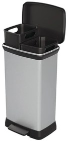 Plastikowy kosz na śmieci segregowane na pedał 23+23 l Deco – Curver