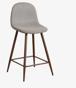 Zestaw 4 Wysokich Stołków Glamm Ciemne Drewno & ↑65 Cm & Concrete - Sklum