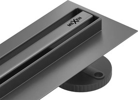 Mexen Flat 360° Slim odpływ liniowy obrotowy 160 cm, gun gray szczotkowany - 1E41160