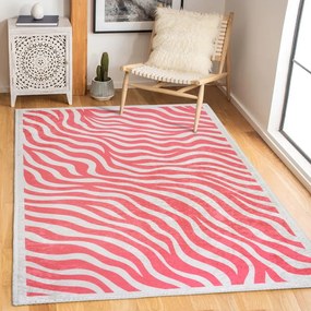 Różowy dywan odpowiedni do prania 60x100 cm Red Zebra – Vitaus