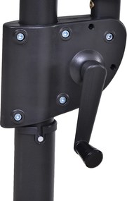 Outsunny Podwójny Parasol z Korbką Ochrona Przeciwsłoneczna Metal Szary Ogrodowy | Aosom PL