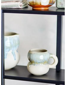 Niebieskio-kremowe kamionkowe kubki zestaw 4 szt. 400 ml Luna – Bloomingville