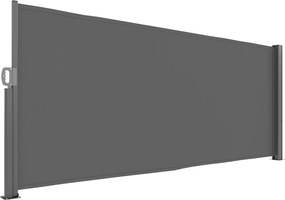 Outsunny Rozsuwana Markiza Boczna z Ochroną Prywatności na Balkon i Taras, Ciemnoszara, 300x140cm