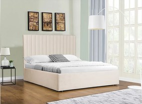 Łóżko "Mia" ze skrzynią - 140 x 190 cm - Beżowe