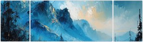 Obraz - Malowanie gór (170x50 cm)