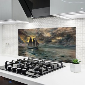 Panel Kuchenny Żaglówka O Zachodzie Słońca
