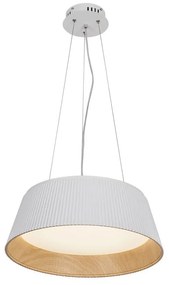 Biało-naturalna lampa wisząca LED z metalowym kloszem ø 45 cm Umbria – Candellux Lighting