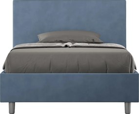 Łóżko bez stelaża tapicerowane 120x210 microfibra niebieski Adele
