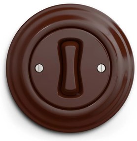 Kliklap - Retro przycisk z brązową ramką