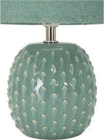 Jasnoniebieska lampa stołowa ceramiczna z tekstylnym kloszem (wysokość 27 cm) Pontus – Mauro Ferretti