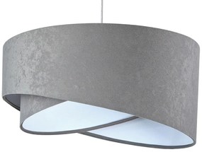 Szaro-biała lampa wisząca welurowa - 8X EX974 K3-M10