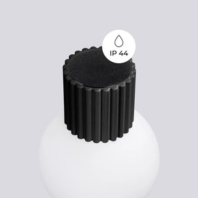 Kinkiet HALO czarny IP44 ryflowany SOLLUX  LIGHTING