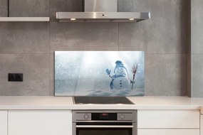 Panel szklany do Kuchni Zimowy Bałwanek