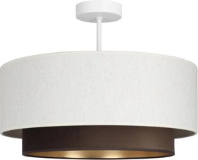 Przysufitowy żyrandol NATIA 1xE27/60W/230V średnica 45 cm biały/brązowy